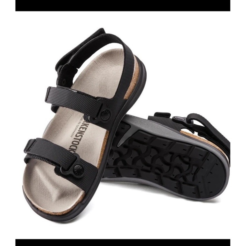 Birkenstock Women Kalahari Birko-Flor Futura Black Sandals US8 EU38